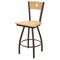 Holland Bar Stool Co 36" Swivel Counter Stool, Black Wrinkle, Nat Back, Nat Maple Seat 83036BZNatMplBNatMpl - alternate 1
